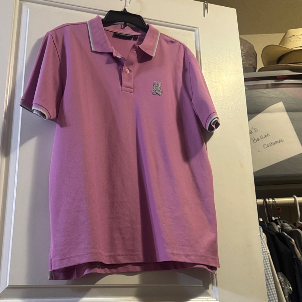 Men's Psycho Bunny Pink Polo Shirt